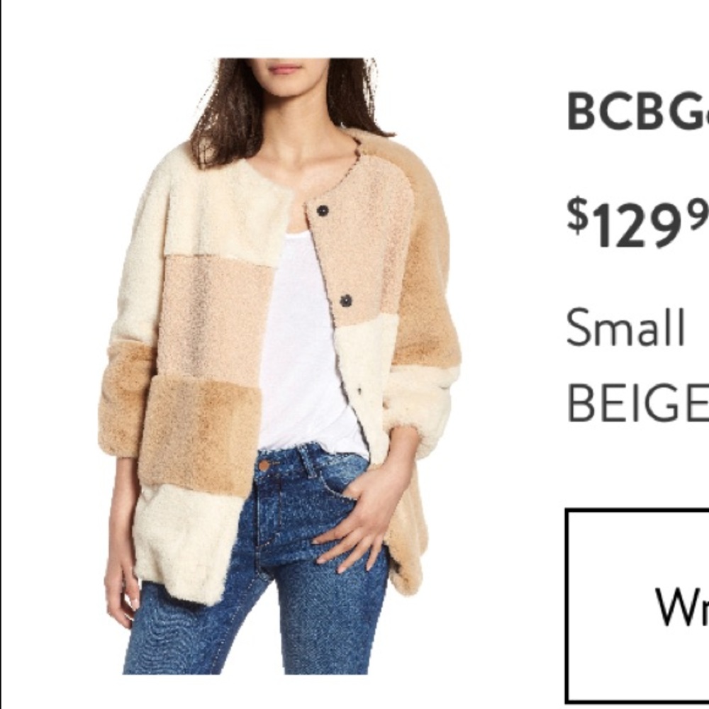 Bcbgeneration Patchwork Faux Fur Coat - image 1